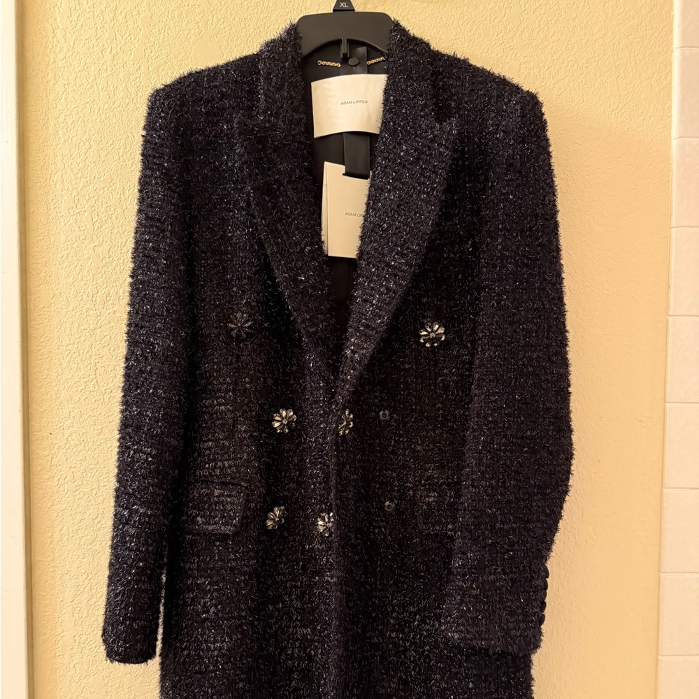 Adam Lippes Midnight Tweed Blazer